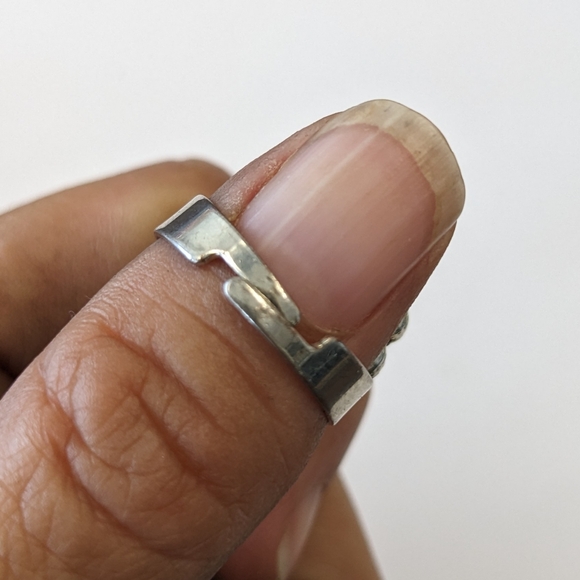 VTG GLASS CRYSTAL BARBIE CORE PINK CRYSTAL ADJUSTABLE RING - Picture 8 of 9